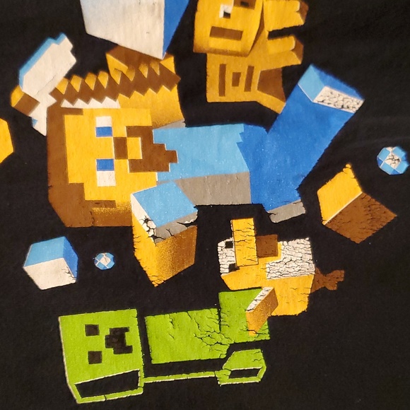 SZ. (2) TWO MEDIUM BEAST MODE & MINDCRAFT SHORTSLEEVE GAMER T- SHIRTS - Picture 5 of 7